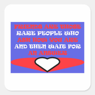Adesivo Quadrado Friends themed colors red blue white design   keyc