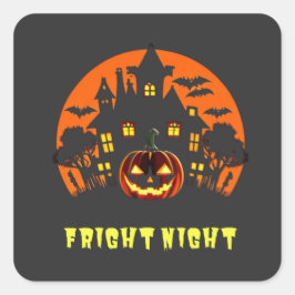 Adesivo Quadrado Fright Night Halloween