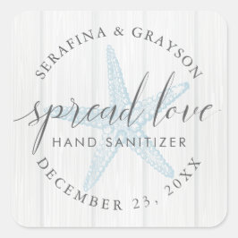 Adesivo Quadrado Frio-Amarelo Frio-Russo, Favor Sanitzer