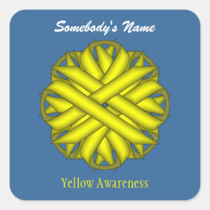 Adesivo Quadrado Friso Amarelo por Kenneth Yoncich