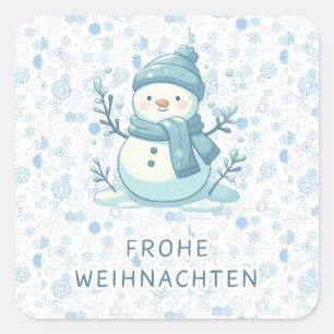 ADESIVO QUADRADO FROHE WEIHNACHTEN ALEMÃO STICKER