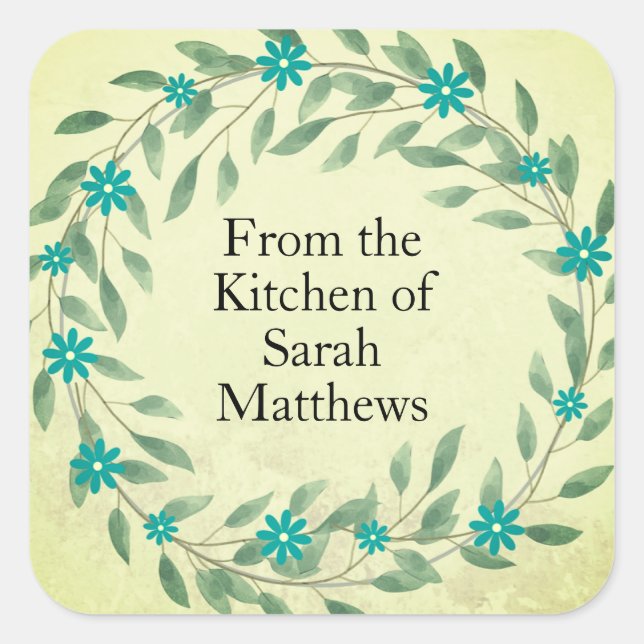 Adesivo Quadrado From the kitchen of stickers (Frente)