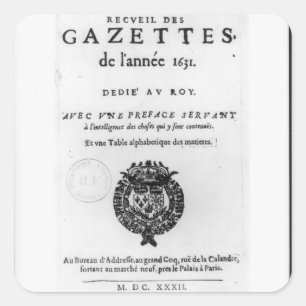 Adesivo Quadrado Frontispício da primeira coleção 'do La