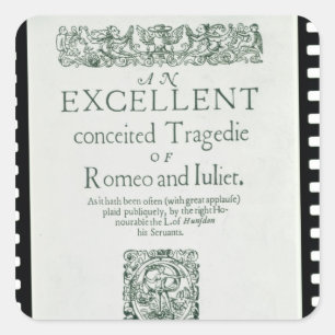 Adesivo Quadrado Frontispício 'de Romeo e de Juliet