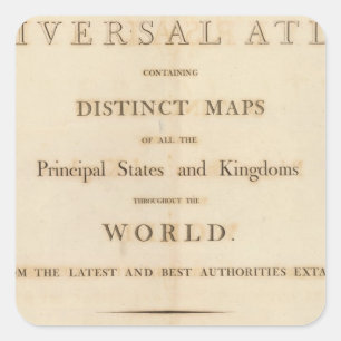 Adesivo Quadrado Frontispício do atlas universal novo