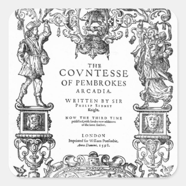 Adesivo Quadrado Frontispiece "A Condessa de Pembroke" (Frente)