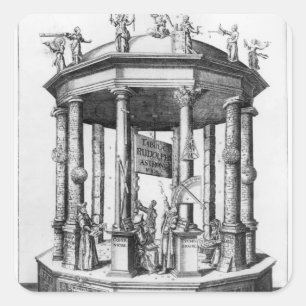 Adesivo Quadrado Frontispiece "A Mesa Rudolphine"