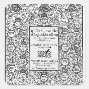 Adesivo Quadrado Frontispiece 'de The Chronicles de England