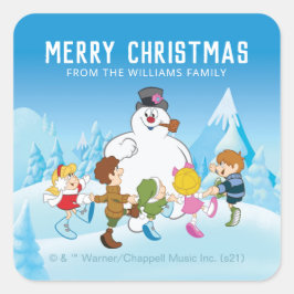 Adesivo Quadrado Frosty the Snowman™| Personalized Christmas