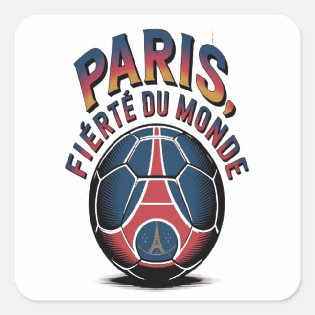 Adesivo Quadrado Frota do Monde Paris (Frente)