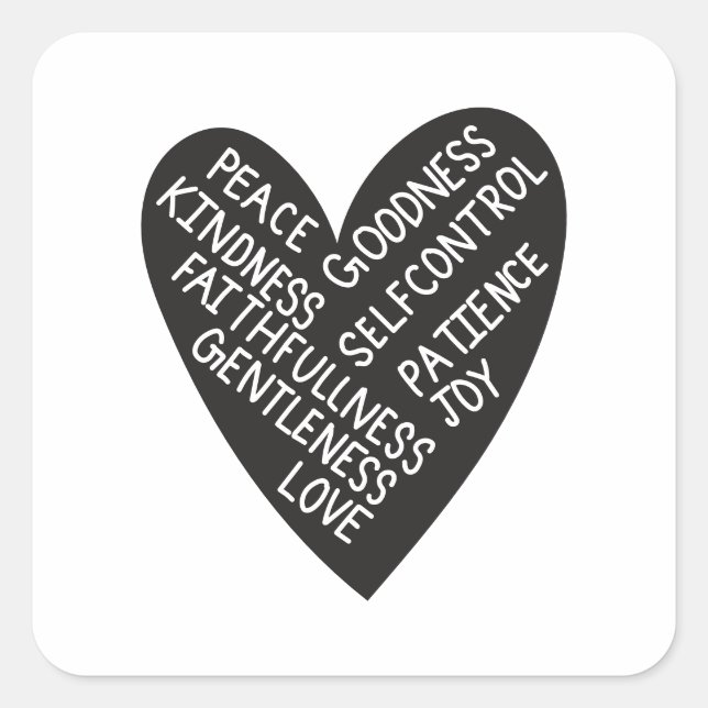 Adesivo Quadrado Fruit of spirit (Frente)