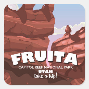 Adesivo Quadrado Fruita Capitol Reef Parque Nacional Utah