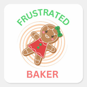 ADESIVO QUADRADO FRUSTRADO BAKER GINGERBREAD COOKIE