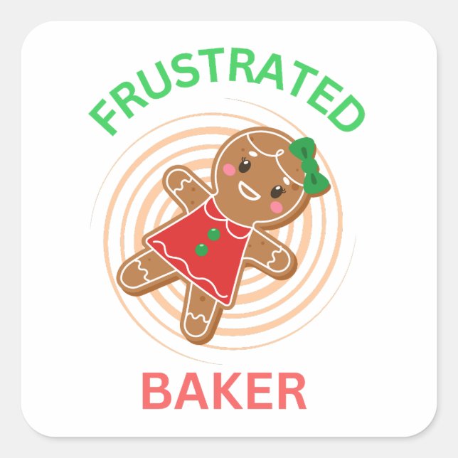ADESIVO QUADRADO FRUSTRADO BAKER GINGERBREAD COOKIE (Frente)