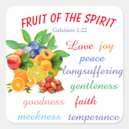 Adesivo Quadrado Fruta da Espírito