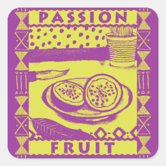 Adesivo Quadrado Fruta de Paixão