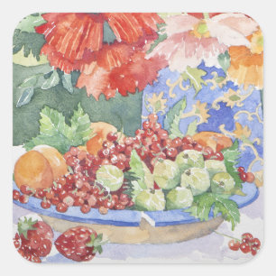 Adesivo Quadrado Fruta em uma placa 2014