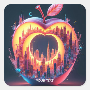 Adesivo Quadrado Fruta Fantasy Cute City