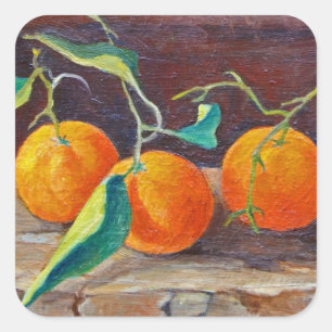 Adesivo Quadrado Fruta numa prateleira 2014 2