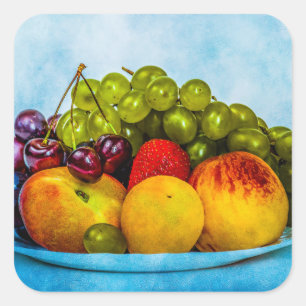 Adesivo Quadrado frutas de Verão