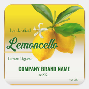 Adesivo Quadrado Fruto de limão Lemoncello