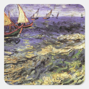 Adesivo Quadrado Fuga em Saintes-Maries por Vincent van Gogh