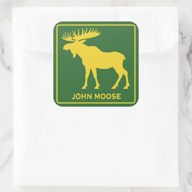 Adesivo Quadrado Fun John Moose Parody Farmer  (Bolsa)