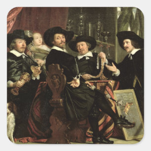 Adesivo Quadrado Funcionários da Companhia de Bowyers de Ruas. Seb