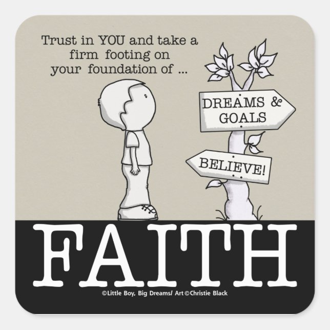 Adesivo Quadrado Fundação da Fé (Frente)