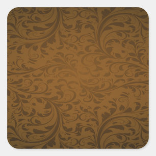 Adesivo Quadrado Fundo da cor do chocolate