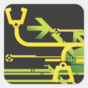 Adesivo Quadrado Fundo de intervalo mínimo técnico 4