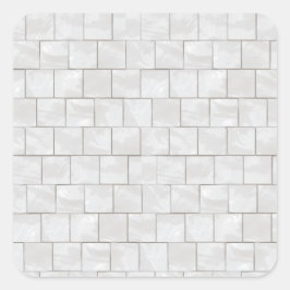 Adesivo Quadrado Fundo do Azulejo mármore decorativo branco Faux