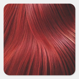 Adesivo Quadrado Fundo do Cabelo Vermelho