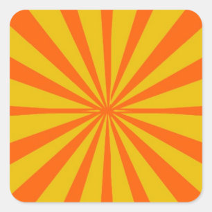 Adesivo Quadrado Fundo Dourado e Laranja do Groovy