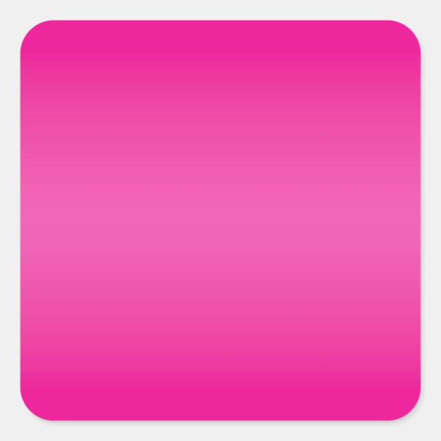 Adesivo Quadrado Fundo Gradiente Rosa Quente em Branco (Frente)