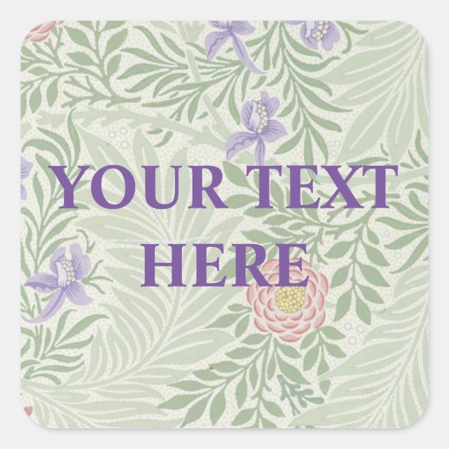 Adesivo Quadrado Fundo personalizado Morris (Frente)