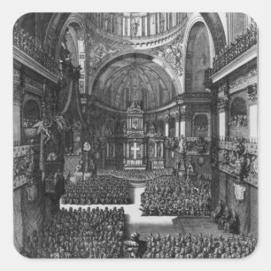 Adesivo Quadrado Funeral da Rainha de Marie-Louise d'Orleans