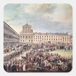 Adesivo Quadrado Funeral de Ludwig van Beethoven em Viena
