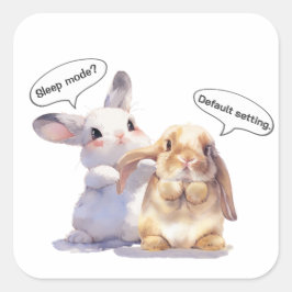 Adesivo Quadrado Funny Bunny sticker – Sleep Mode vs Default