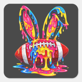 Adesivo Quadrado Funny Easter Bunny Ice Cream Drip Gifts for Men Bo