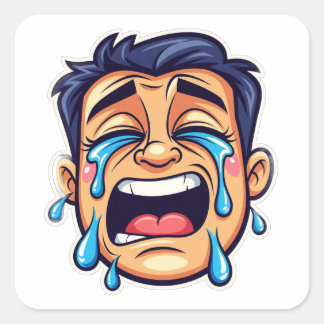 Adesivo Quadrado Funny Faces Meme Stickers