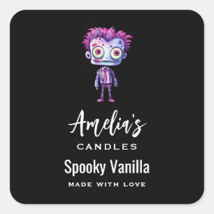 Adesivo Quadrado Funny Frankenstein Monster - Empresa de Velas