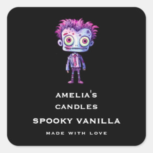 Adesivo Quadrado Funny Frankenstein Monster - Empresa de Velas