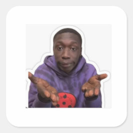 Adesivo Quadrado Funny Khaby Meme Vinyl Sticker