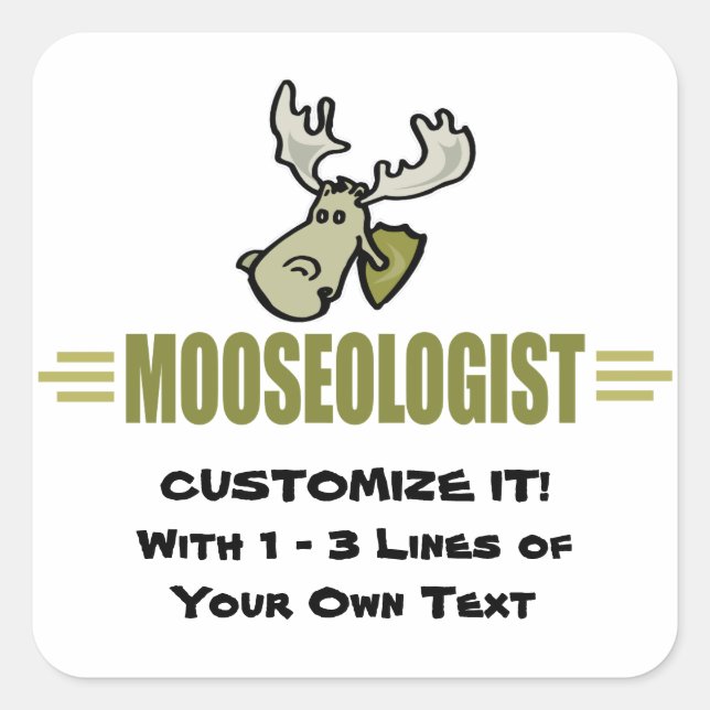 Adesivo Quadrado Funny Moose (Frente)