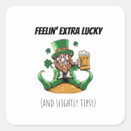 Adesivo Quadrado Funny St. Patrick's Day