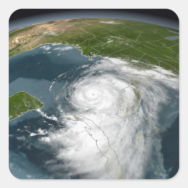 Adesivo Quadrado Furacão Dennis 3 (Frente)