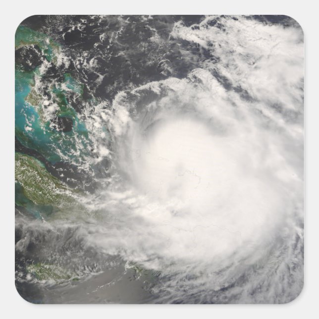 Adesivo Quadrado Furacão Hanna sobre as Bahamas (Frente)