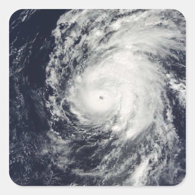 Adesivo Quadrado Furacão Neki a oeste do Havaí (Frente)