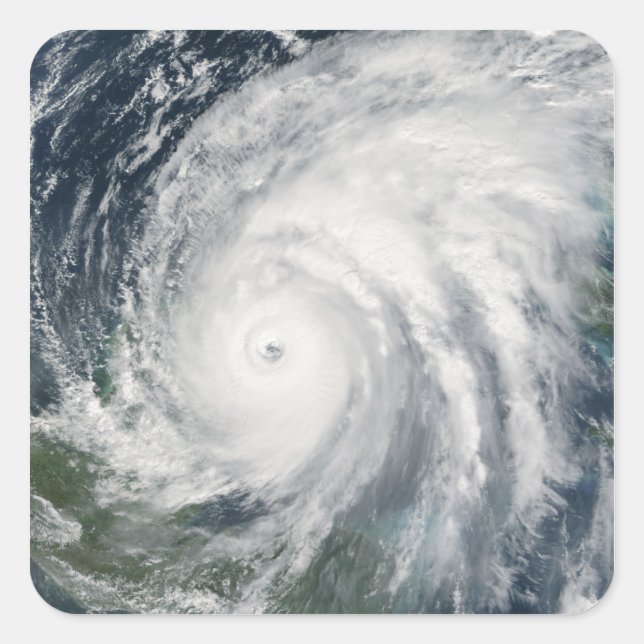 Adesivo Quadrado Furacão Wilma sobre o México (Frente)